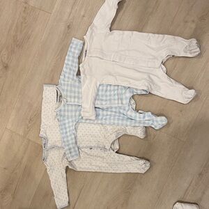 Charming Infant Sleepwear Set - White and Blue